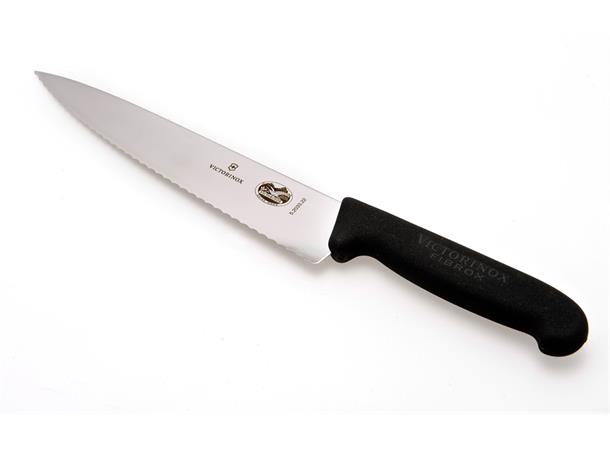 VICTORINOX kokkekniv  L:220mm BØLGESKJÆR Med fibroxgrep